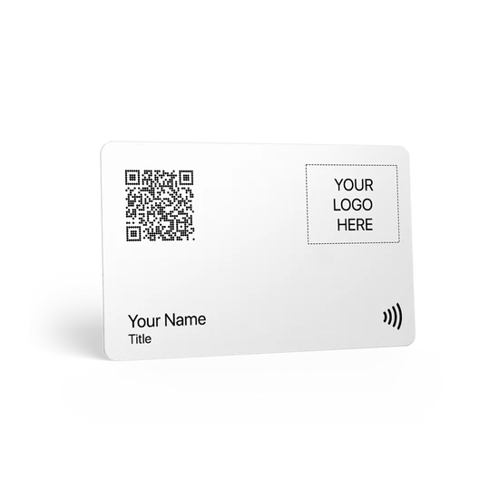 Digital Business Card | White | NFC & QR Code